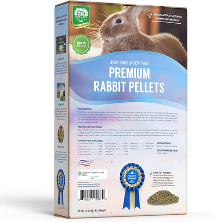 Small Pet Select-Premium Rabbit Pellet Food, Non-GMO, Soy Free. Local Ingredients in Pacific