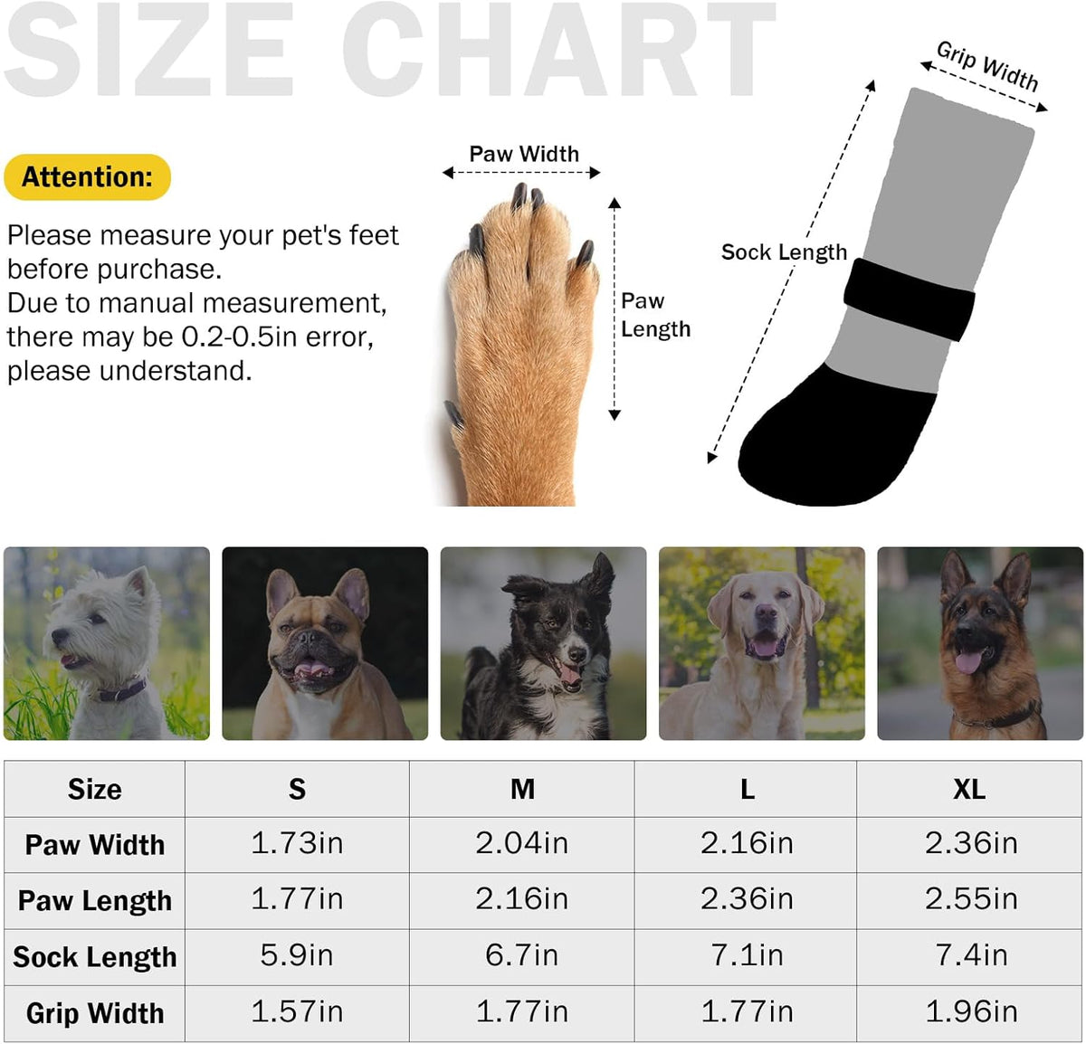 SCENEREAL Anti Slip Dog Boots & Paw Protectors for Hardwood Floor, Extended Dog Socks to Prevent