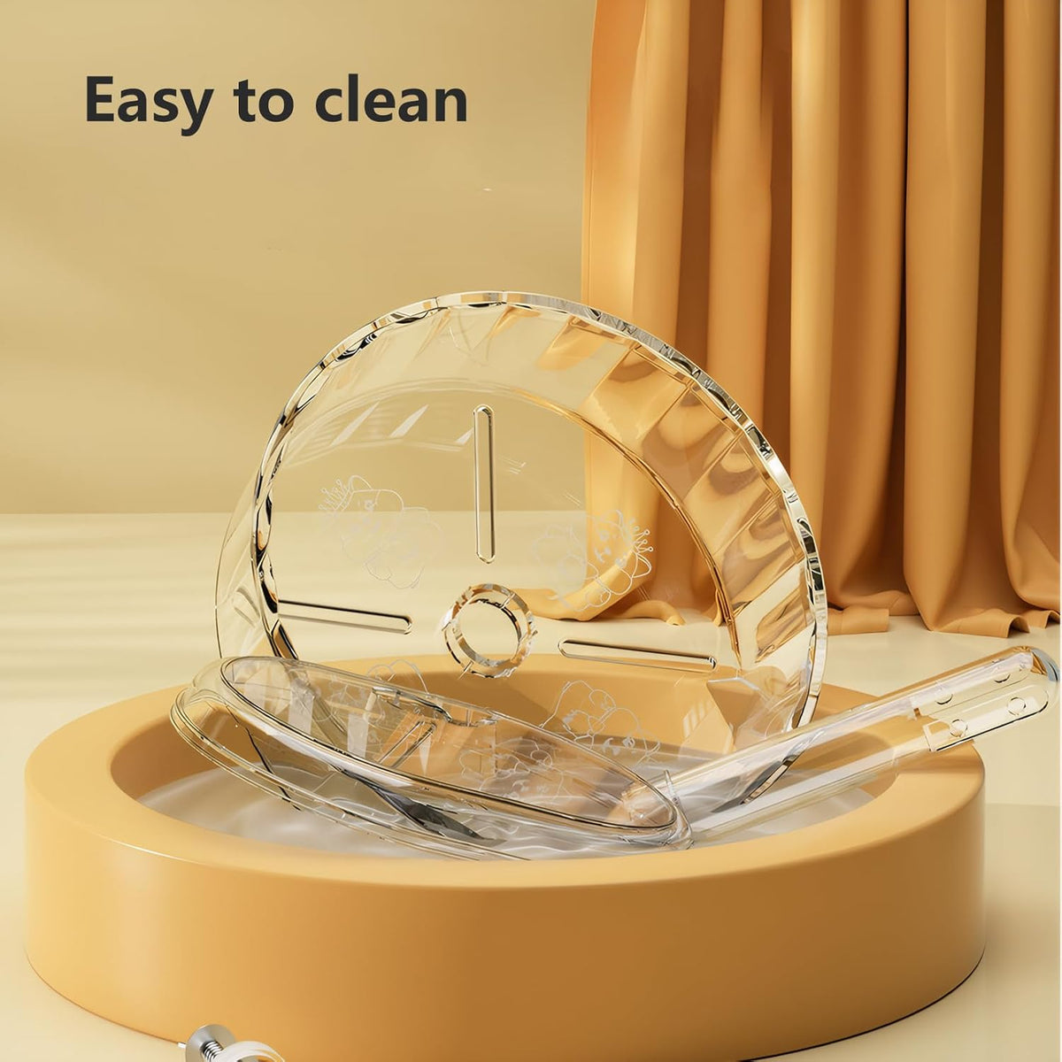 Silent Hamster Wheel – 8.3 Inch Syrian Hamster Running Wheel, Anti-Skid & Height Adjustable, Easy