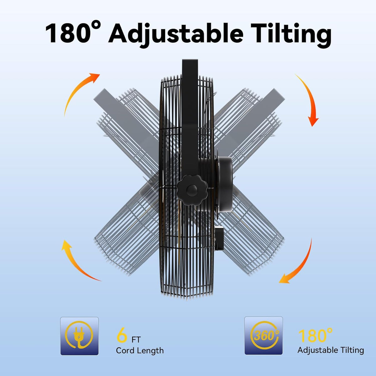14 Inch Wall Fan Pro Series - Waterproof Motor High Velocity Wall Mount Fans for Commercial