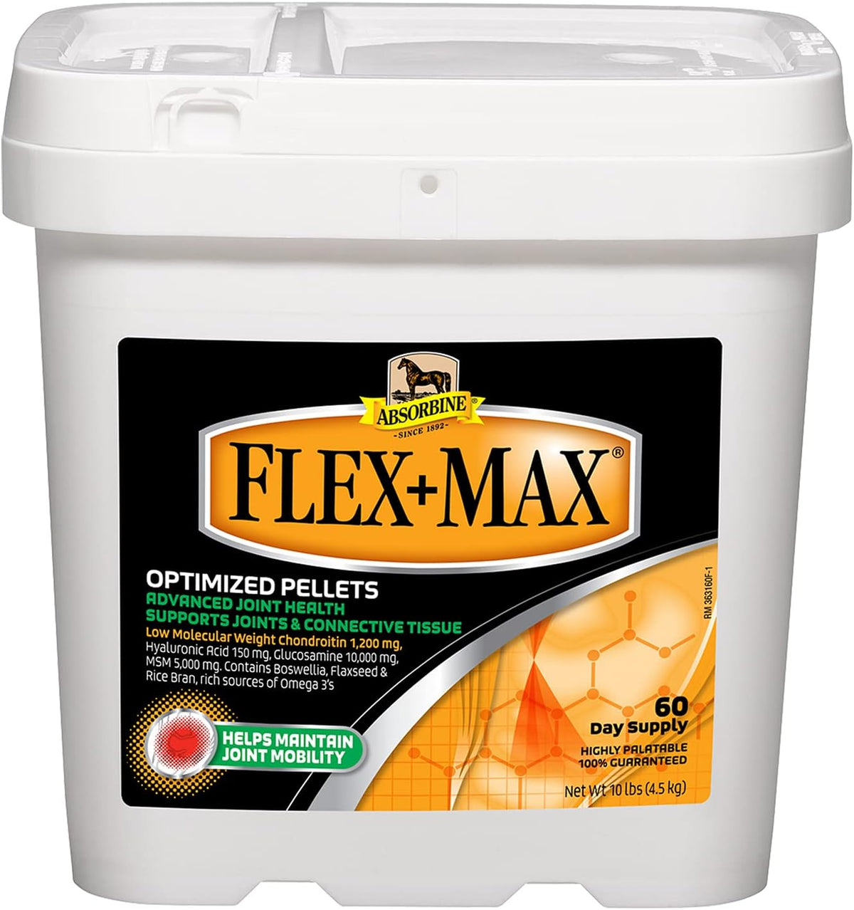 Absorbine Flex+Max Horse Joint Supplement Pellets, Highly Palatable, Comprehensive Equine Formula