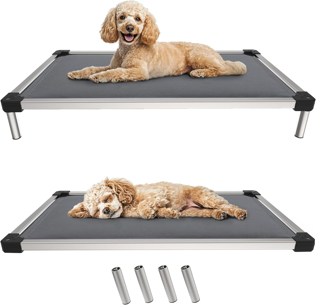 FXW TitanNest Chew-Proof Elevated Dog Bed, Raised Cot for Indoor/Outdoor/Camping Use, Durable &