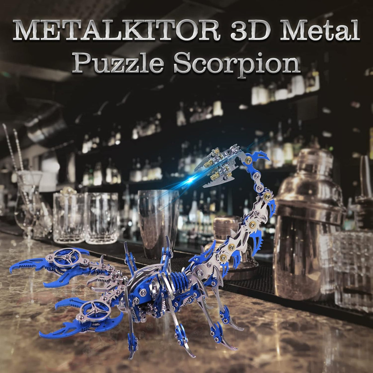 Scorpion 3D Metal Puzzles Kits for Adults Teens – 454 Pcs – Mechanical Assembly Models – 4 Hours to