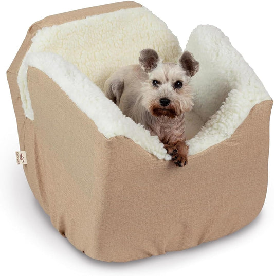 Snoozer Lookout I Dog Car Seat - Dog Car Seats for Small Dogs, Puppy Booster Bed for Small Sized