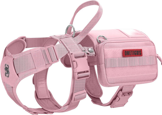 OneTigris Service Dog Vest Harness, Service Dog Cape Guardian Dog Backpack Harness with Pouches Dog