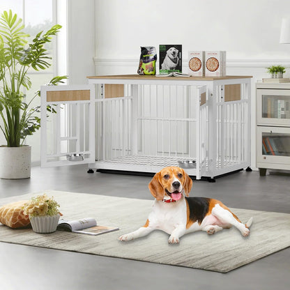 Heavy Duty Dog Crate Furniture for Large Dogs, Decorative Pet House End Table, 42.9 Inch Large