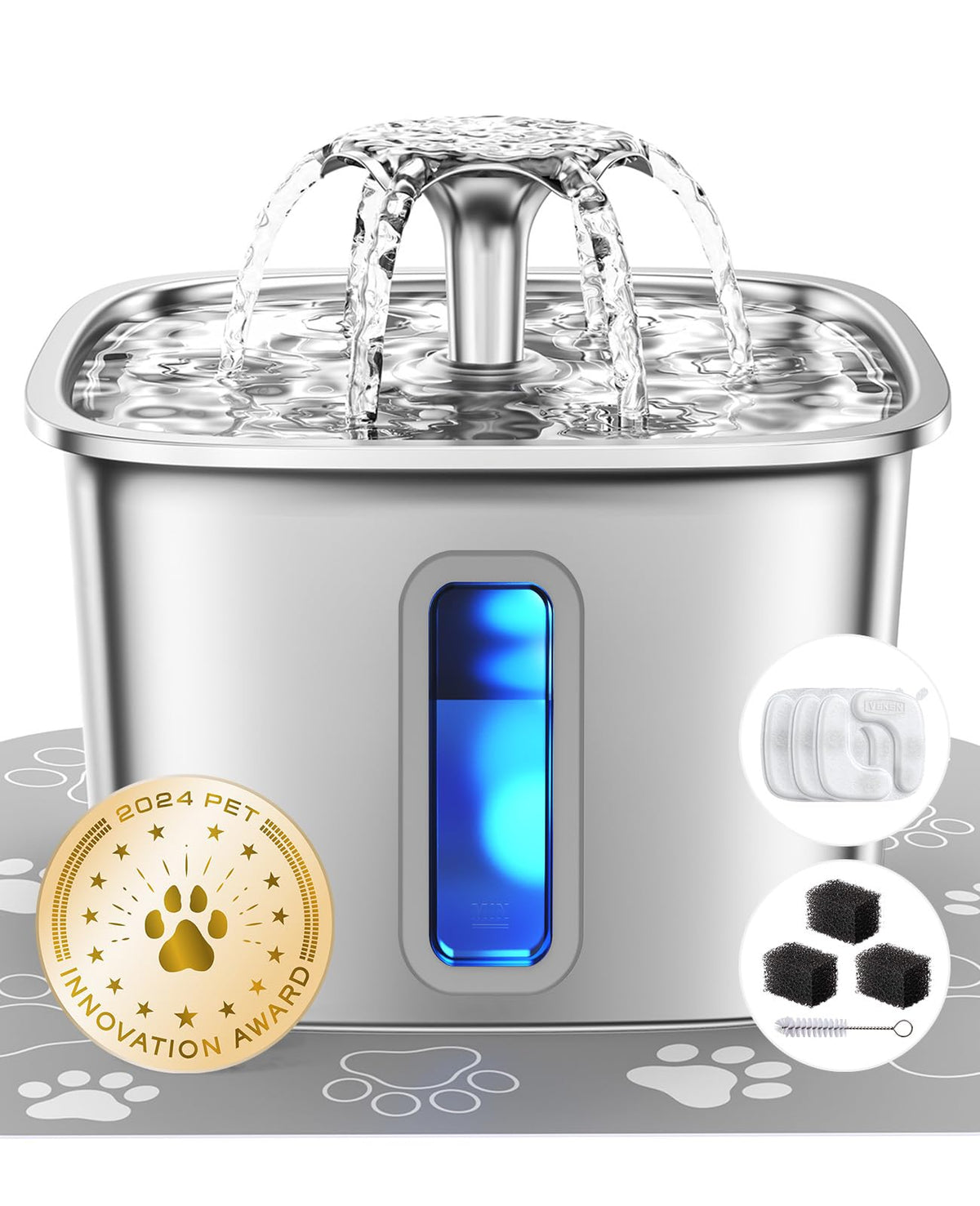 Veken Innovation Award Winner Stainless Steel Cat. Chosen for real quality, fits naturally into
