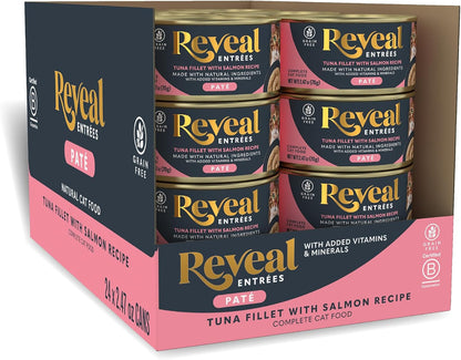 Reveal Entrées Natural Wet Cat Food Paté, Grain-Free with Added Vitamins & Minerals