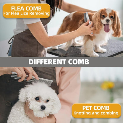 Dog Brush for Shedding,6 PCS in One Pet Slicker Hair Brush Kit Organizer Bag - Dog Cat Grooming