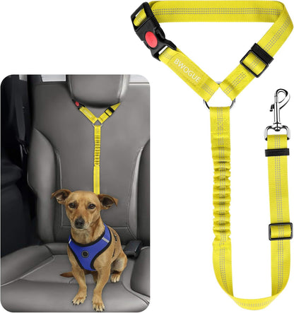 BWOGUE Pet Dog Cat Seat Belts, Car Headrest Restraint Adjustable Safety Leads Vehicle Seatbelt