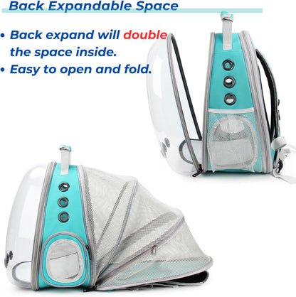 Lollimeow Cat Carrier Backpack, Bubble Expandable Backpack Carrier, Pets and Small