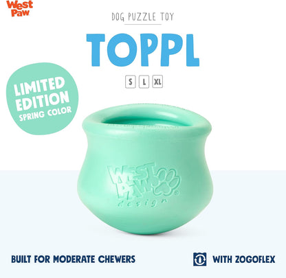 WEST PAW Zogoflex Limited Edition Toppl Treat Dispensing Dog Toy Puzzle – Interactive Chew Toys for