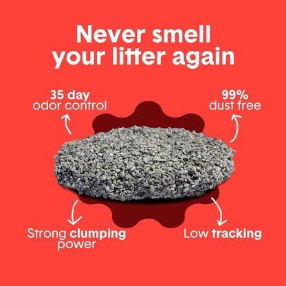 Boxie® Extra Strength 35 Day Odour Control Clumping Clay Cat & Kitty Litter 28lb, 99.9% Dust-Free