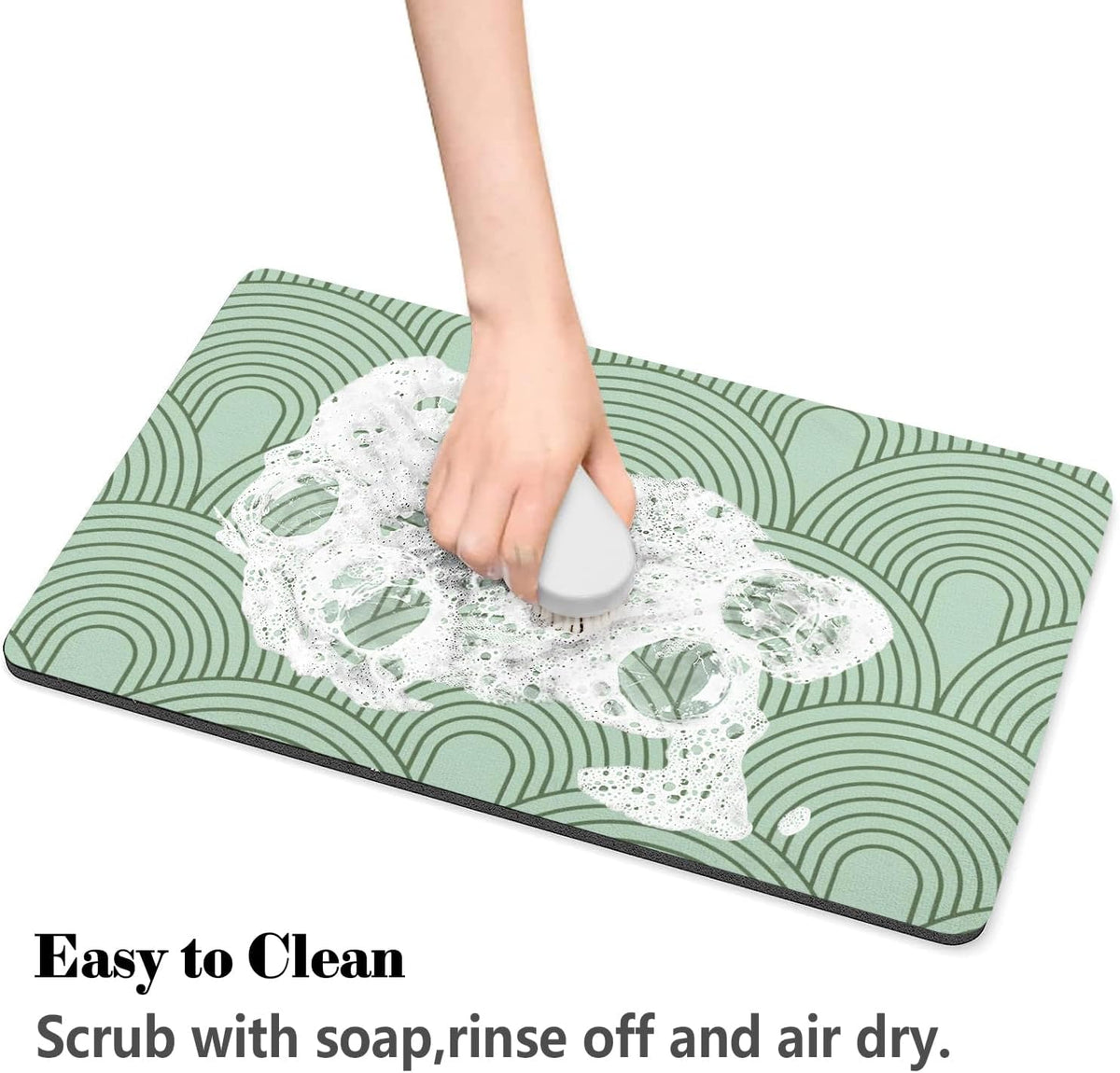 Dog Food Mats for Floors Absorbent, Pet Cat Food Mat - Quick Dry Dog Mat for Food and Water Boho