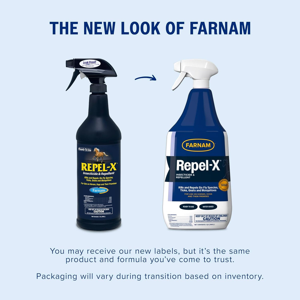 Farnam Repel-X Ready-To-Use Fly Spray, Insecticide And Repellent For Horses And Dogs, 32 Fluid