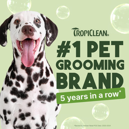 TropiClean Deodorizing Dog Shampoo for Smelly Dogs, Powerful Odor Control, Puppy Safe, Made in the