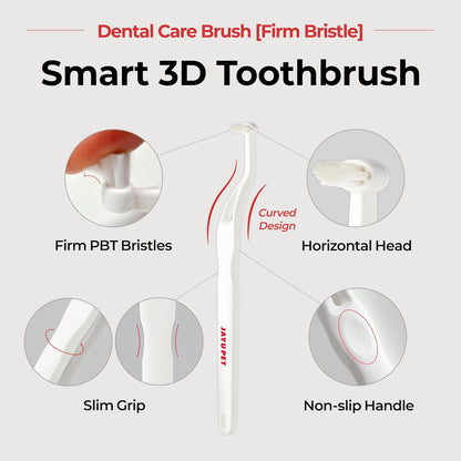 JAYU PET Dental Care Brush (Firm Bristles) 1ea - Resilient Dog Toothbrush, Cat Toothbrush for