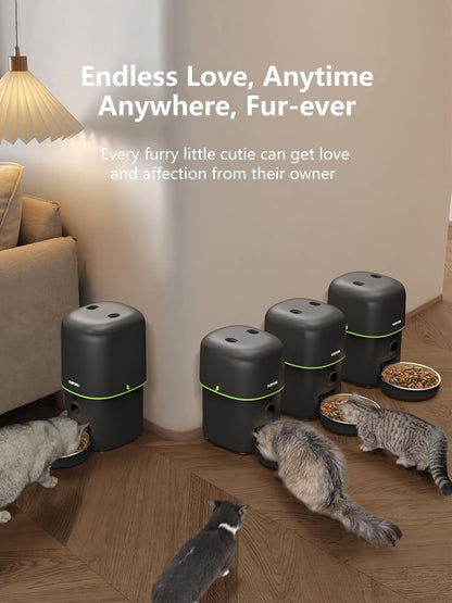 Automatic Cat Feeder with Camera - 5G WiFi Auto Cat Food Dispenser, 1080P HD Video with Night