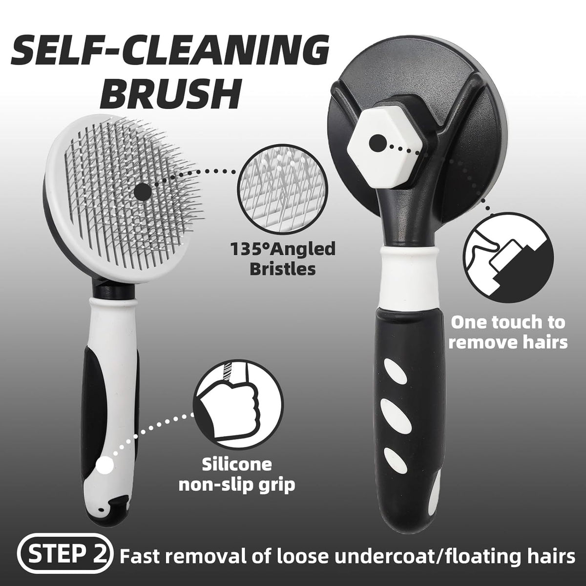 Dog Brush for Shedding, 7 PCS Dog Grooming Brush Kit, Undercoat Rake, Slicker Brush, Deshedding