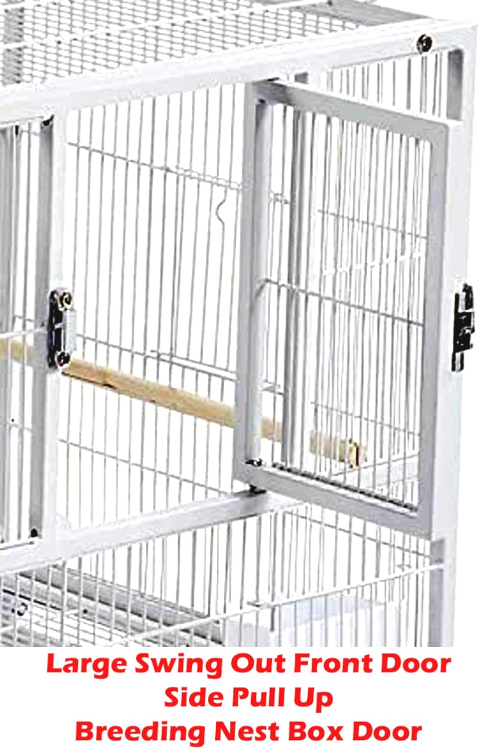 1/2/3-Combo Stacker Center Divided Breeder Breeding Bird Flight Double Rolling Cage for Aviaries