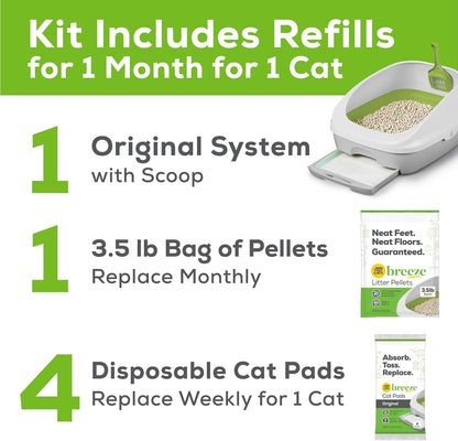 Purina Tidy Cats Non Clumping Litter System, Breeze XL All-in-One Odor Control & Easy Clean Multi