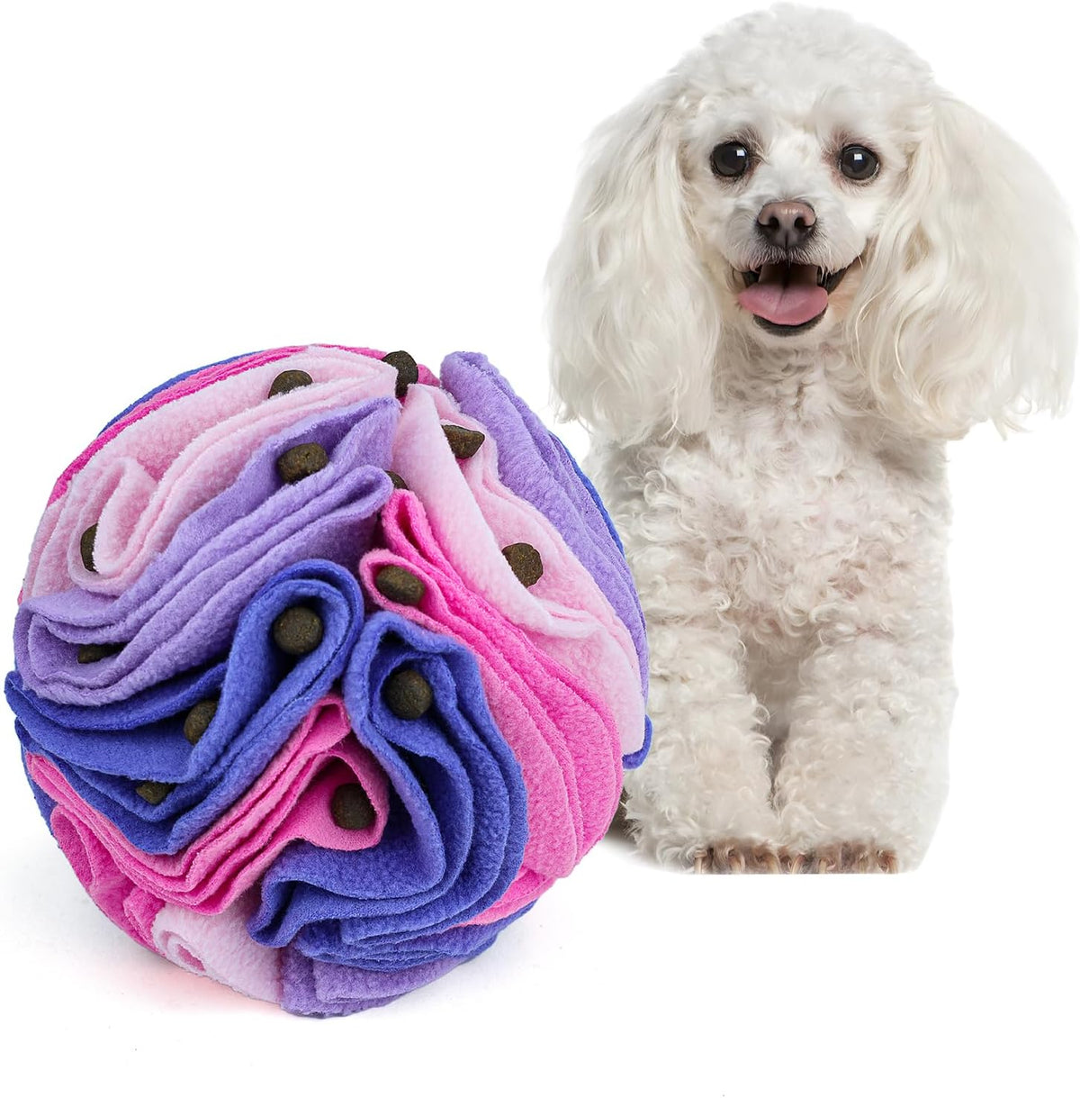 Pet Snuffle Ball, Puzzle Sniffing Interactive Dog Ball for Blind Dogs Training Stress Relief Dog