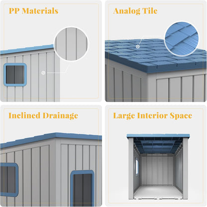 DRATO Dog House Indoor and Outdoor with Weatherproof Roof Removable Floors for Small to Middle