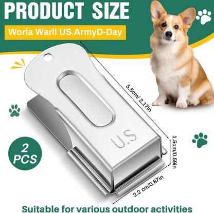 2 Pieces Brass Pet Training Clicker Signaling Cricket Clicker Metal Dog Clicker for Puppy Cats