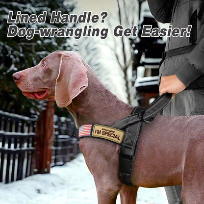 Forestpaw No Pull Dog Harness - Soft Flannel Padded Tactical Dog Vest Harness with Quick Release