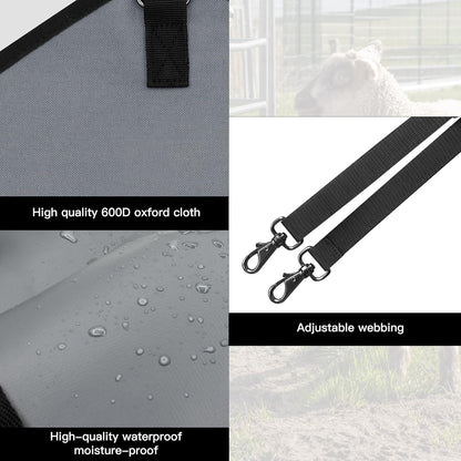 3 Packs Goat Hay Feeder,Hay Bags for Goats,Horses,Sheep,Premium 600D Oxford Cloth,with Metal