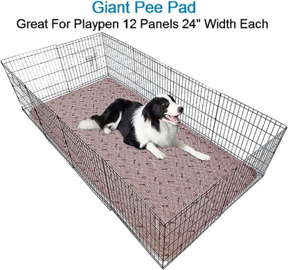 peepeego 48x96 Extra Large Dog Pad Washable and Free Dog Comb, Reusable Puppy Pad with Fast