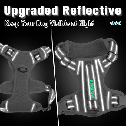 BARKBAY Dog Harness No Pull with ID Tag Pocket - Heavy Duty, Reflective, Easy Control for Large