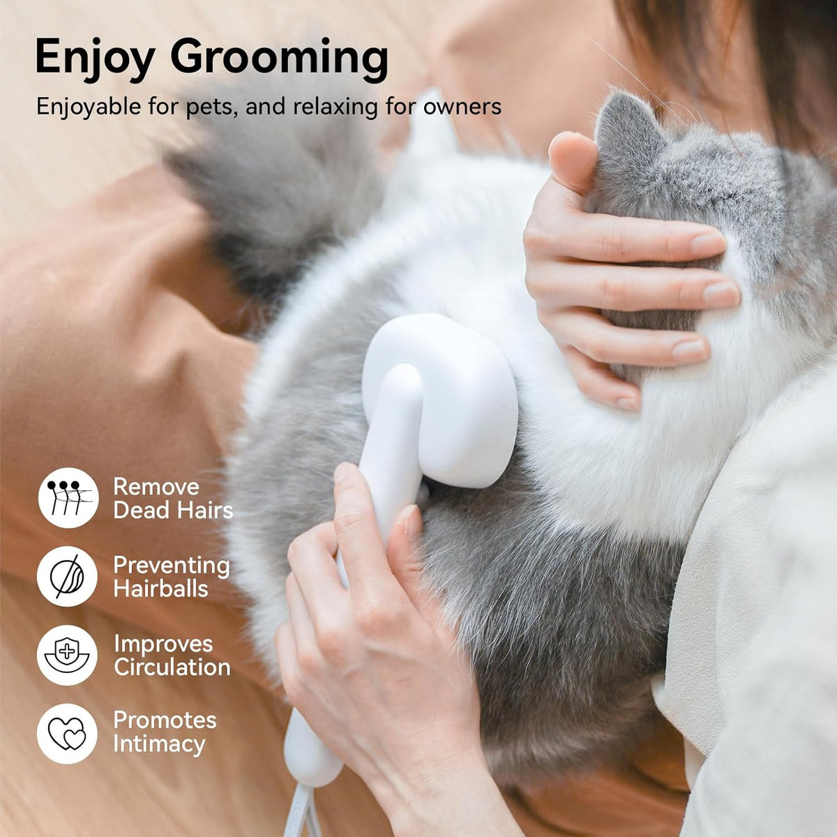 Aumuca Cat Brush for Shedding, Cat Brushes for Indoor Cats, Cat Brush for Long or Short Haired