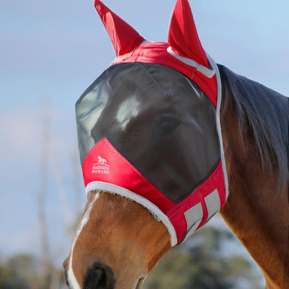 Harrison Howard CareMaster Pro Luminous Horse Fly Mask Large Eye Space Standard with Ears UV