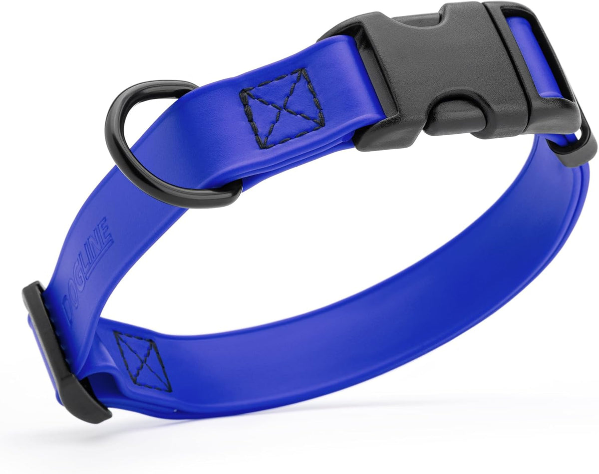 Dogline Biothane Waterproof Dog Collar with Quick Release Buckle Strong Coated Nylon Webbing with
