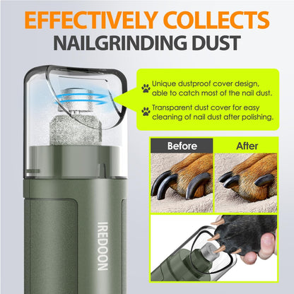 Dog Nail Grinder Upgraded - Professional 3-Speed Super Quiet and Low Vibration Electric Pet Nail