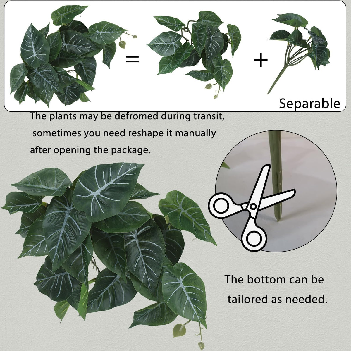 IBWell Fake Reptile Plants for Reptile Terrarium Plants, Reptile Plant Décor, Turtle Tank Plants