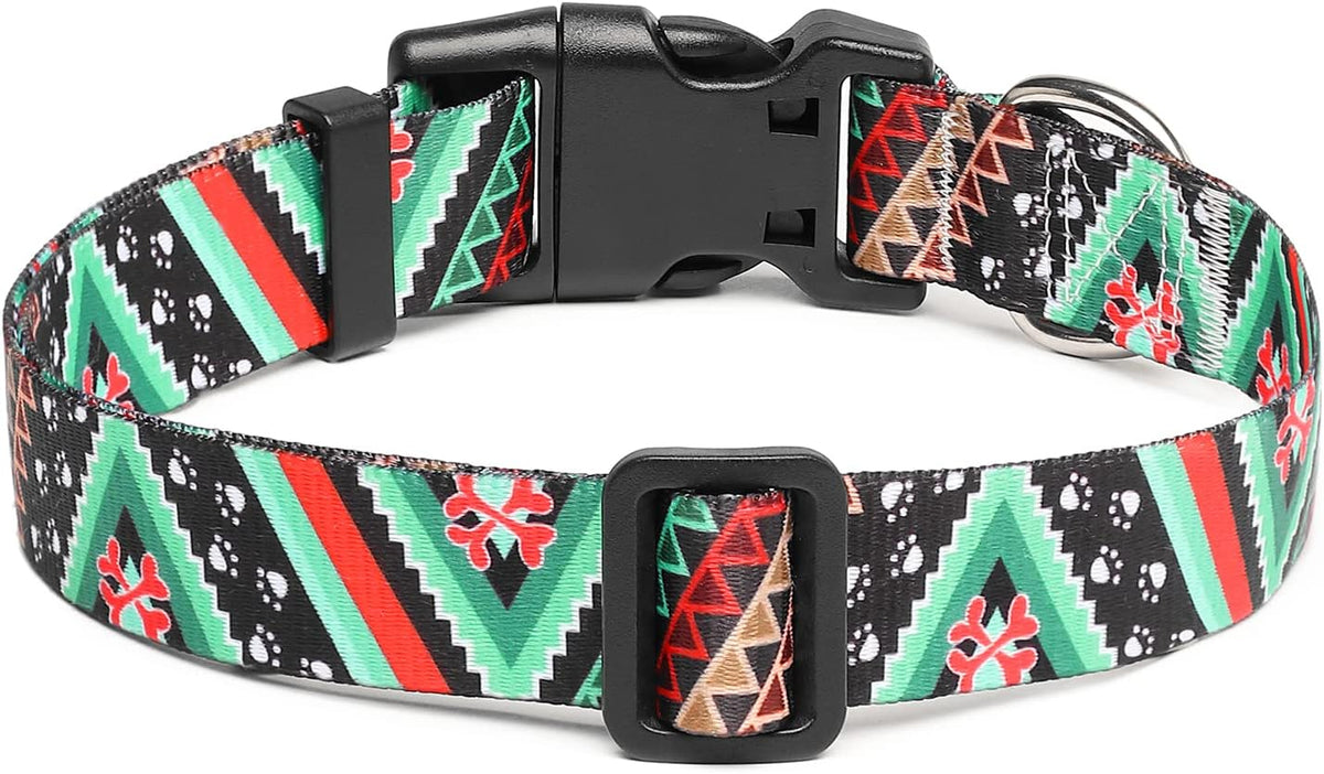 Mercano Adjustable Dog Collar - Special Design Patterns, Soft Nylon Comfortable Durable Pet Collar