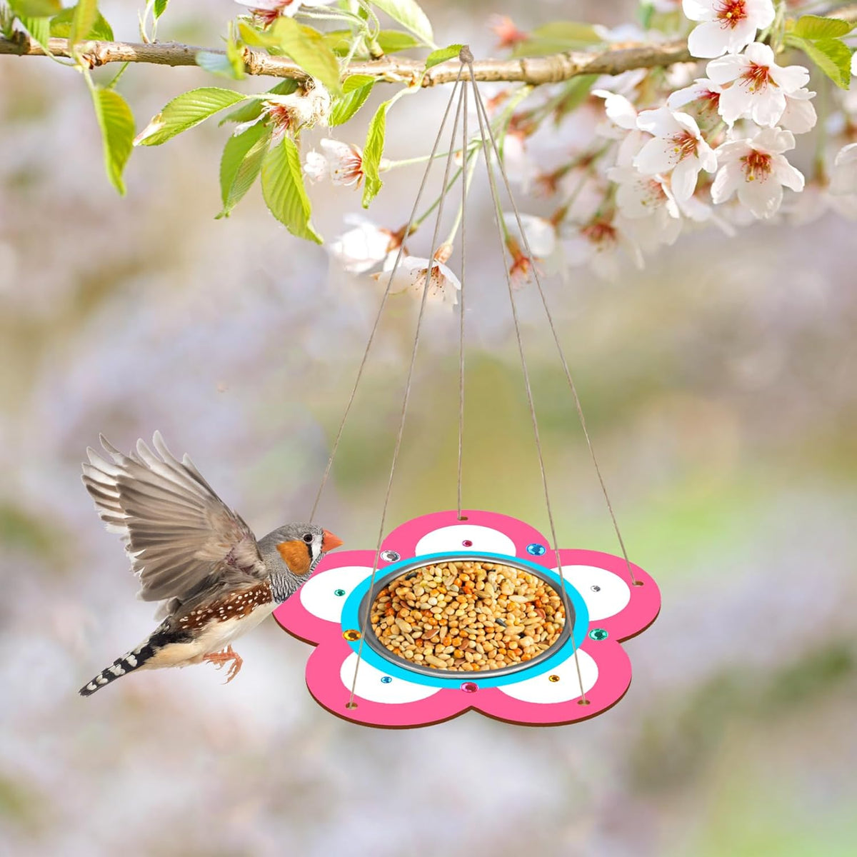 Fennoral 4 Pack Bird Feeder Kits for Kids Make Your Own Bird Feeders Wooden Art and Craft for Girls