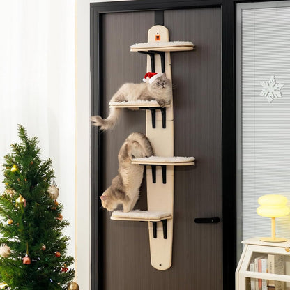 Door Hanging Cat Shelf, Multi Level Door Hanging Cat, Cat Tree Door Hanger Mounted Cat Shelves Cat