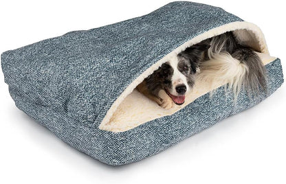 Snoozer Pet Products Luxury Rectangle Cozy Cave Dog Bed with Microsuede, Showdog Collection, Small