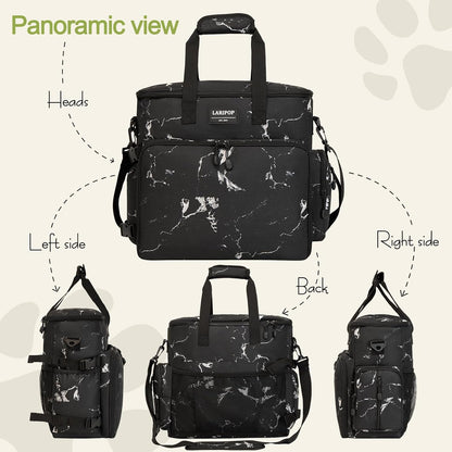 Dog Travel Bag,Weekend Pet Travel bag Set for Dog and Cat,Airline Approved Tote Multi-Function Dog