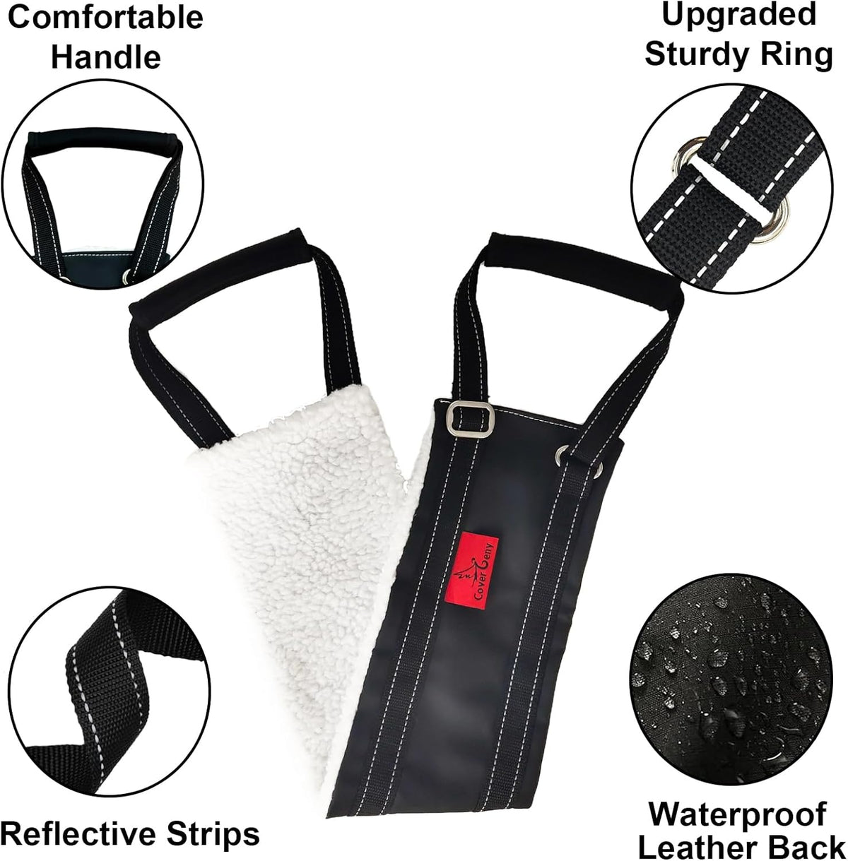 Leather Dog Lift Harness for Small Dogs,Doggie Walking Sling,Puppy Belly Support Strap,Pet Assist