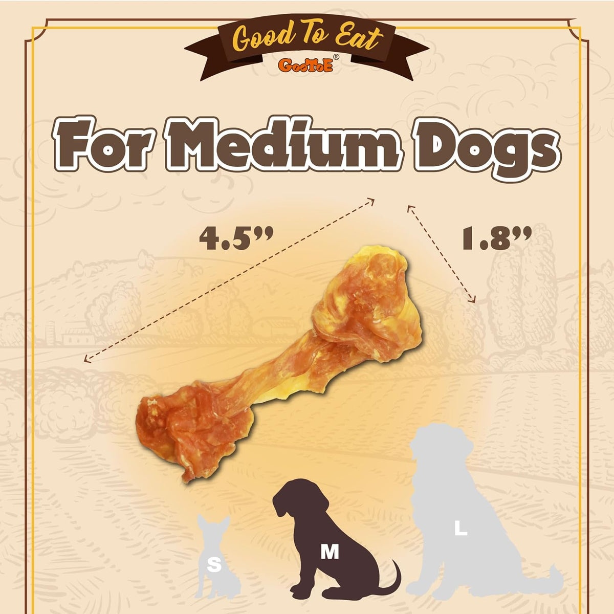 Gootoe Turkey Tendons for Dogs –All-Natural, Hypoallergenic Dog Treats, Rawhide Alternative, Long