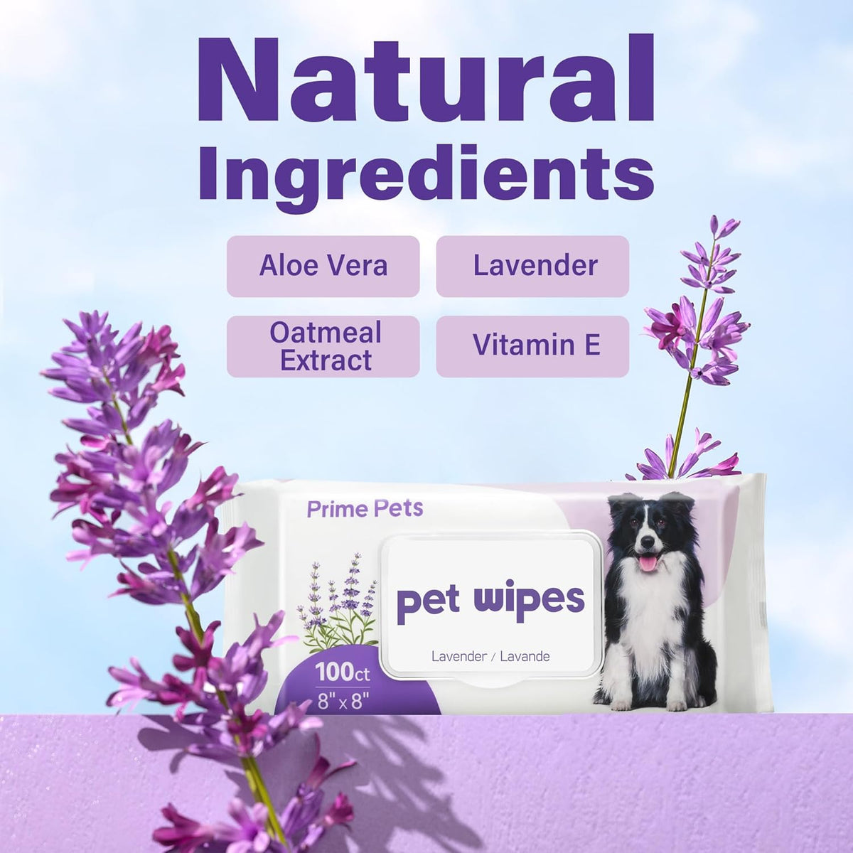 PrimePets 400pcs Dog Wipes for Paws and Butt, Large Pet Wipes for Dogs, Dog Wipes Cleaning