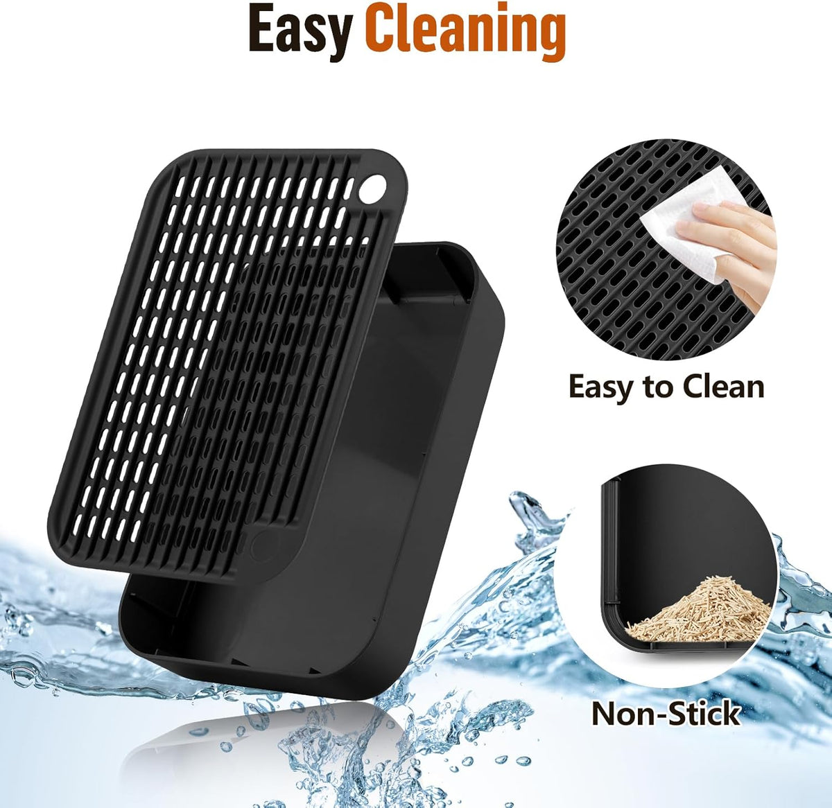 Cat Litter Box Ramp Mat with Filter Function, Cat Step Pedal Stool for Self-Cleaning Litter Box