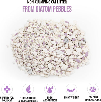 Skoon All Natural Cat Litter (1 Bag) - Lavender - Lightweight, Low Tracking, Non-Clumping Diatom