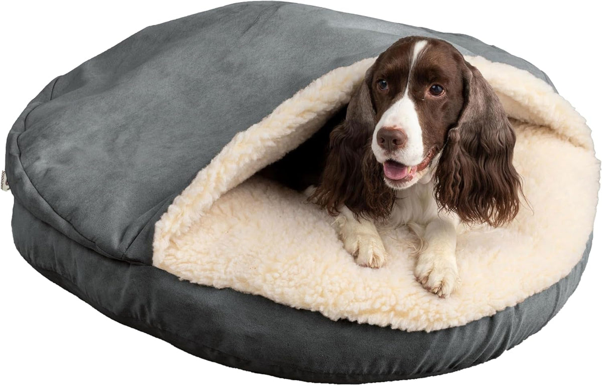 Snoozer Luxury Cozy Cave Dog Bed - Indoor Dog Bed with Cover Cave, Covered Calming Burrow for