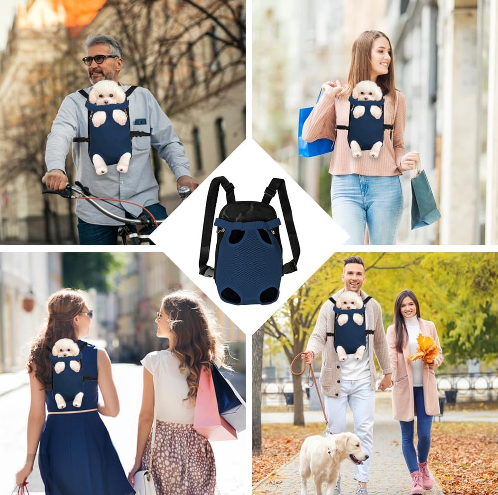 FEimaX Dog Carrier Backpack Pet Legs Out Front Cat Travel Bag, Adjustable Puppy Backpacks Carriers