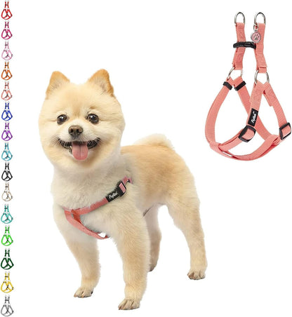PUPTECK No Pull Dog Harness Soft Adjustable Basic Nylon Step in Puppy Vest Outdoor Walking with ID
